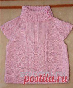 Вязаная безрукавка для девочки | Вязание спицами, крючком, уроки вязания