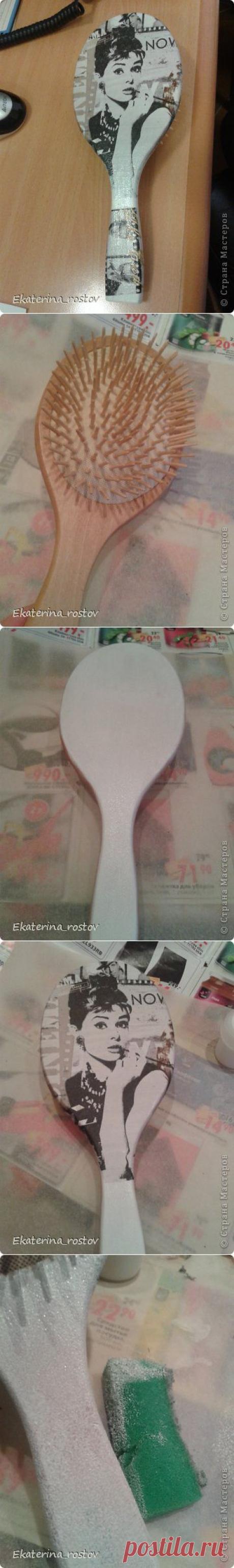 Мини-мастер класс по декупажу расчески | Страна Мастеров