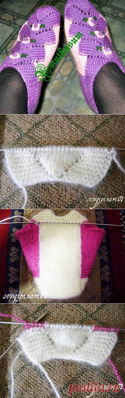 Красивые следики спицами