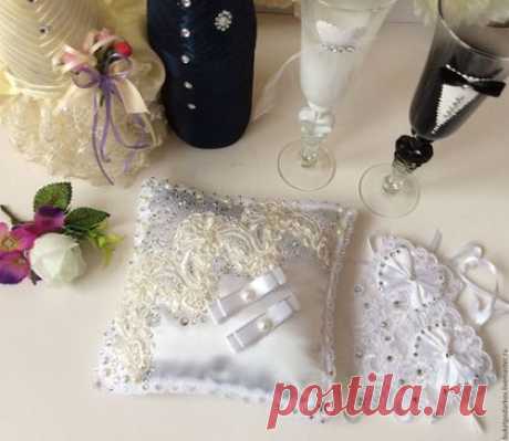 Купить Подушечка для колец " Нежность" - белый, подушечка для колец, подушечка для загса, подушечка на свадьбу