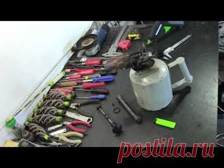 Усовершенствованная паяльная лампа , вторая жизнь , вместо родного насоса штуцер. - YouTube