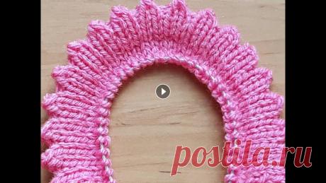 Вяжем спицами. Планка зубчиками для пуловера, кардигана, детских изделий