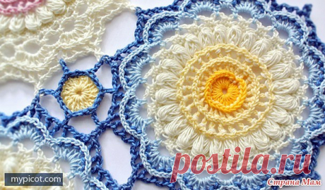 Цветочный мотив. Мастер-класс.
#УрокиВязания