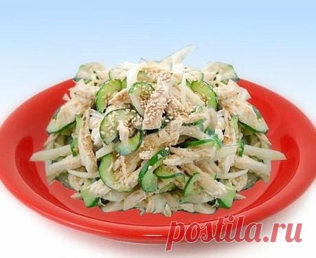 КОРЕЙСКИЙ САЛАТ ИЗ КУРИЦЫ БЕЗ МАЙОНЕЗА