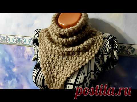 СНУД КОВБОЙКА КРЮЧКОМ. Снуд-ковбойка для начинающих.