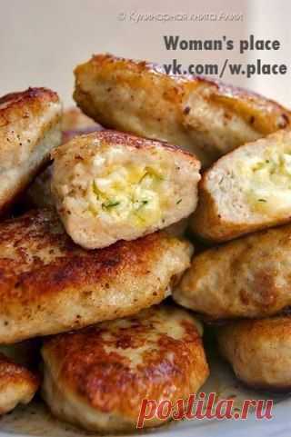 Котлеты с очень вкусной начинкой!; - МирТесен