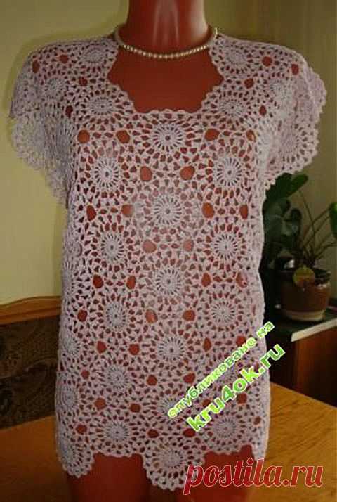 Вязаная крючком туника с описанием вязания - вязание крючком на kru4ok.ru