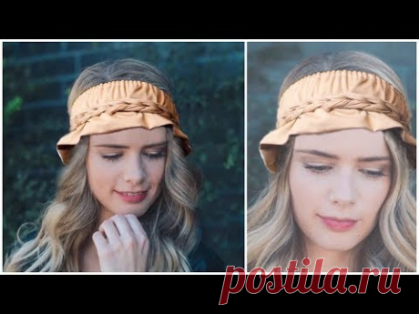 Трикотажная повязка с плетёными косами / Inspired Headband