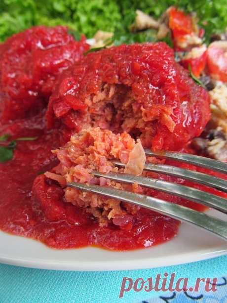 тефтели с гречкой и свеклой(фарш любой)