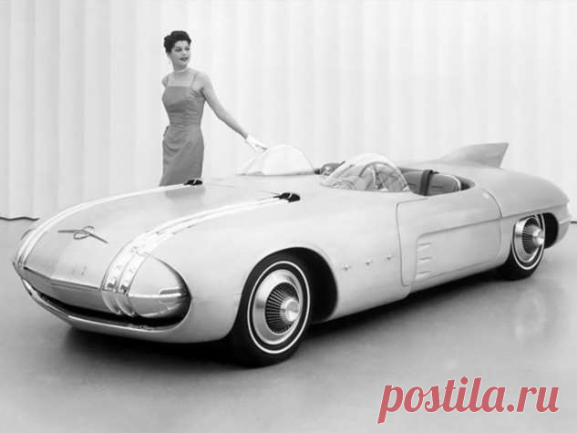 Концепт-кар Pontiac Club De Mer 1956, вдохновленный реактивным веком . Тут забавно !!!