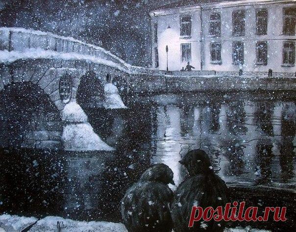 Молодой российский художник, рисующий Петербург -  Зуев Алексей. / Удивительное искусство