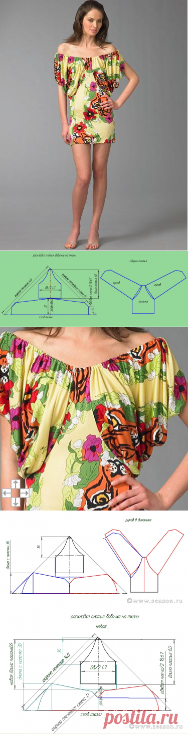 Платье-бабочка. Построение выкройки + МК + видео