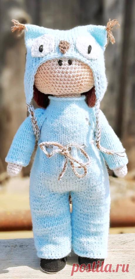 PDF Куколка крючком. FREE crochet pattern; Аmigurumi doll patterns. Амигуруми схемы и описания на русском. Вязаные игрушки и поделки своими руками #amimore - большая кукла, куколка, девочка.