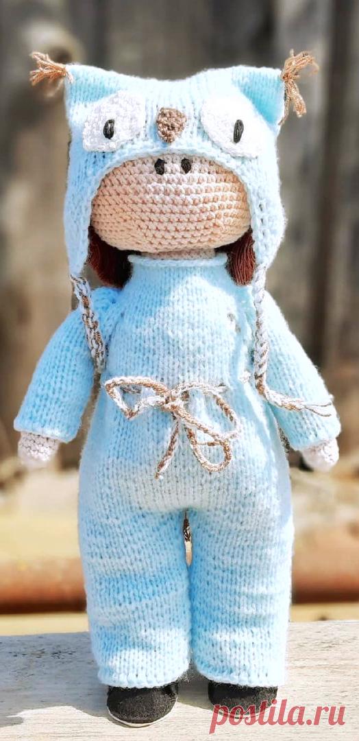 PDF Куколка крючком. FREE crochet pattern; Аmigurumi doll patterns. Амигуруми схемы и описания на русском. Вязаные игрушки и поделки своими руками #amimore - большая кукла, куколка, девочка.