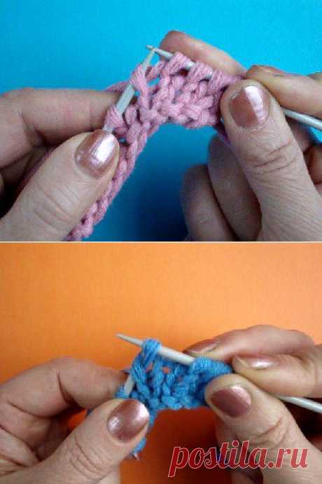 Начинаем вязать – Видео уроки вязания » Вязание спицами для начинающих – Урок №27 – “Лицевая петля за заднюю стенку петли – Нестандартный континентальный метод”