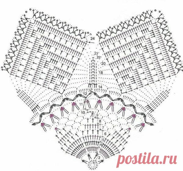 Разноцветная салфетка крючком