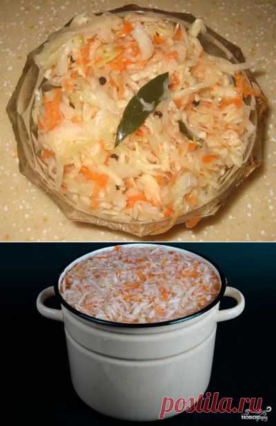 Очень вкусная квашеная капуста.