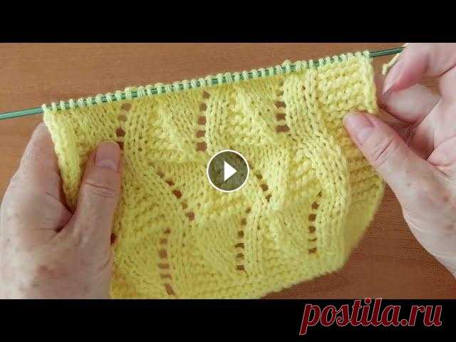 Красивый рельефный узор спицами для жилета, кофточки , туники, кардигана. Замечательный ажурный узор спицами для женских и детских изделий....