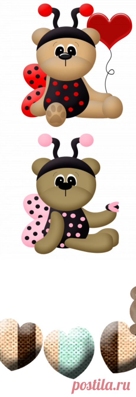 Clipart de Ositos Vestidos de Mariquitas. | Oh My Bebé!