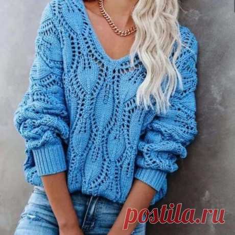 ​Крупный ажурный узор