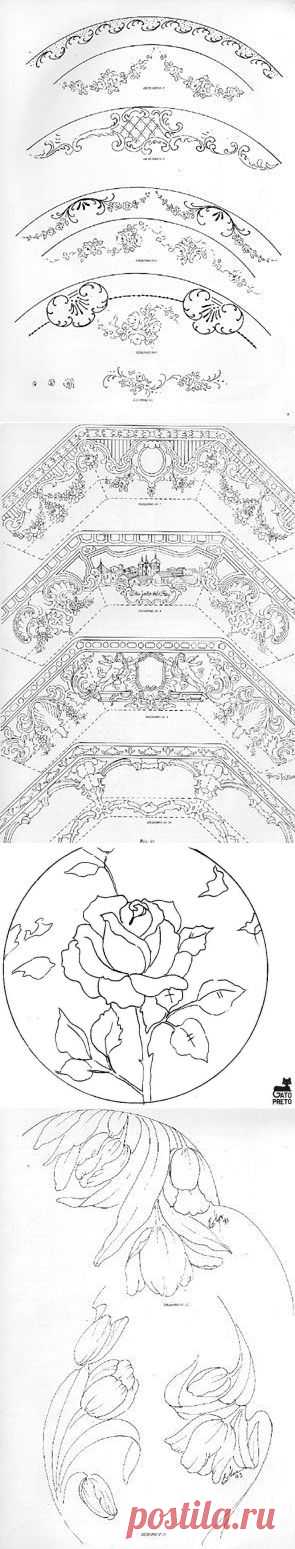 ШАБЛОНЫ, ТРАФАРЕТЫ-19 . ЦВЕТЫ.