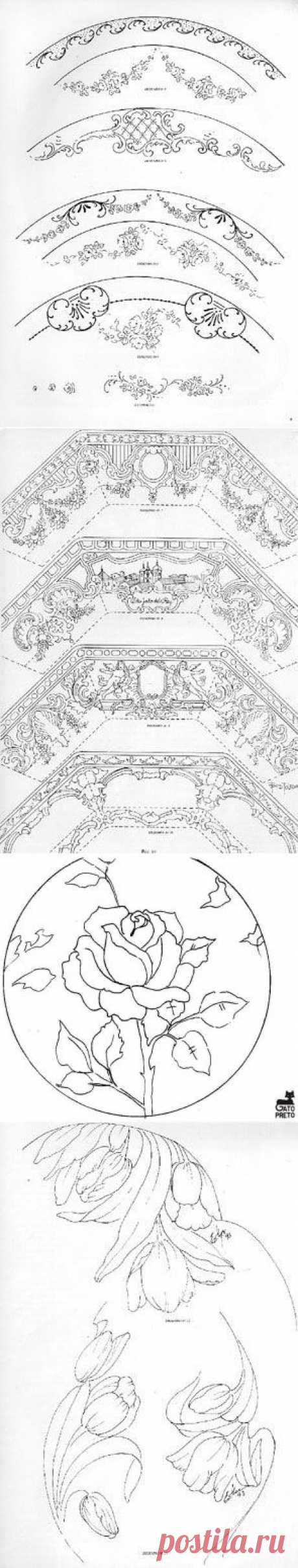 ШАБЛОНЫ, ТРАФАРЕТЫ-19 . ЦВЕТЫ.