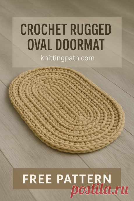 Crochet Rugged Oval Doormat