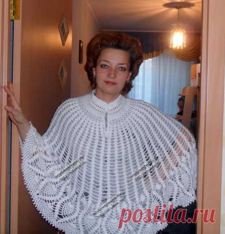Вязаные крючком ПОНЧО, накидки и шарфик