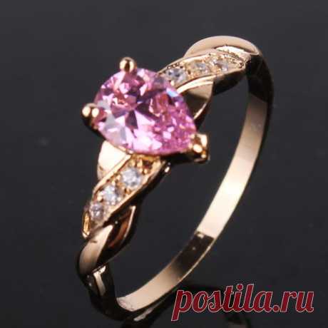 ring plunger Picture - More Detailed Picture about Journey Rings 18K Gold Plated Charming Water Drop Cut Pink Zircon CZ Band Ring For Women High Quality R105 Picture in Rings from Meet You Fashion Jewelry | Aliexpress.com | Alibaba Group