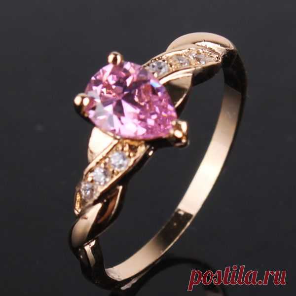ring plunger Picture - More Detailed Picture about Journey Rings 18K Gold Plated Charming Water Drop Cut Pink Zircon CZ Band Ring For Women High Quality R105 Picture in Rings from Meet You Fashion Jewelry | Aliexpress.com | Alibaba Group