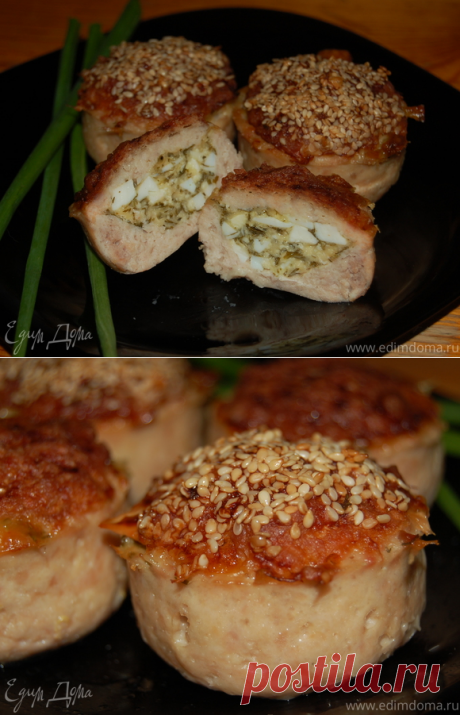 Бочки и грибочки из куриного фарша с начинкой | Официальный сайт кулинарных рецептов Юлии Высоцкой