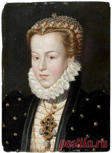 Ecole de François Clouet (1522-1572). Portrait de François d'Alençon et d'Elisabeth, Archiduchesse et Reine de France