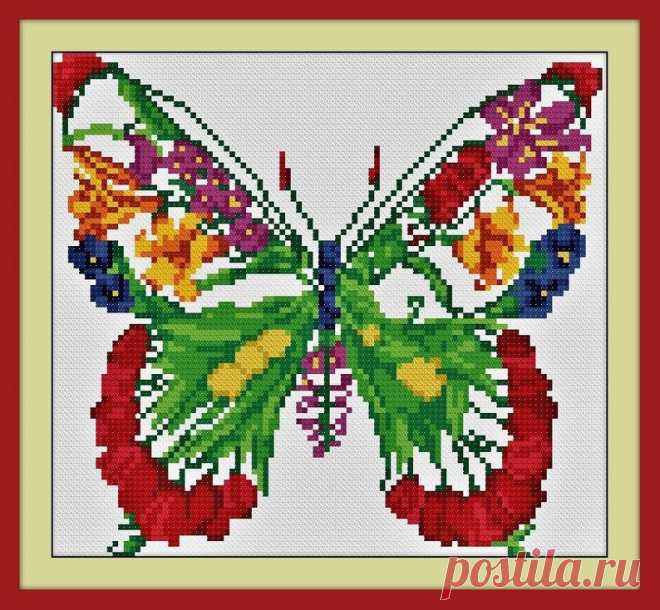 Butterfly Cross Stitch PDF Pattern Download Cross Stitch | Etsy