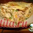 Мясной пирог из лаваша Кулинарный рецепт