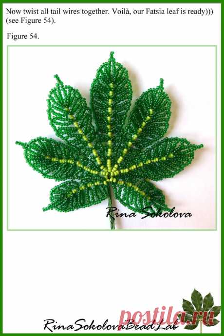 PDF PATTERN french beaded flowers Beaded Fatsia seed bead | Etsy