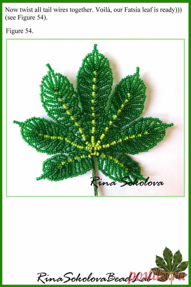 PDF PATTERN french beaded flowers Beaded Fatsia seed bead | Etsy