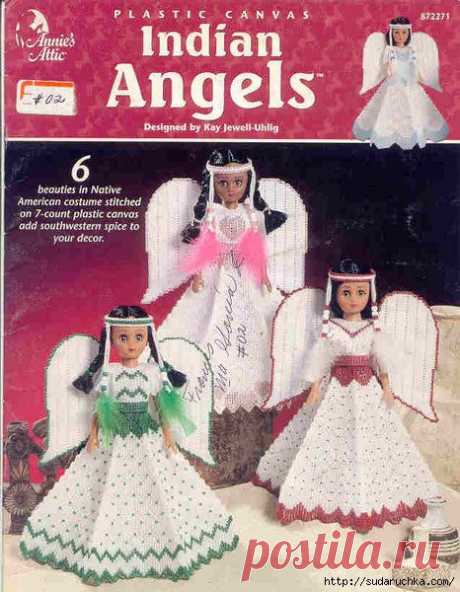 &quot;Indian Angels. Plastic canvas.&quot; Журнал по вышивке на пластиковой канве..