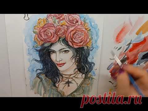 "По стопам Фриды..." /акварельная иллюстрация