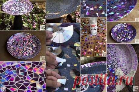 Из старых cd dvd - дисков.
