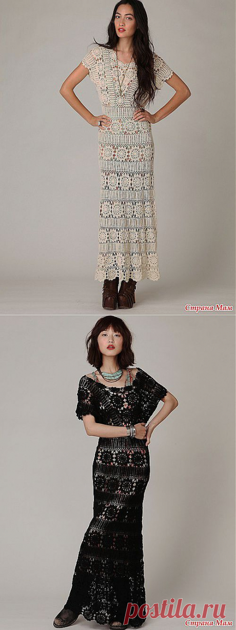 Вязаное крючком платье Free People.