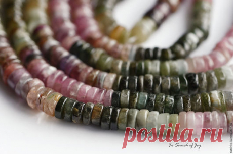 Купить Турмалин мультиколор гладкая гейша 4,7-5мм - турмалин, рондель, материалы