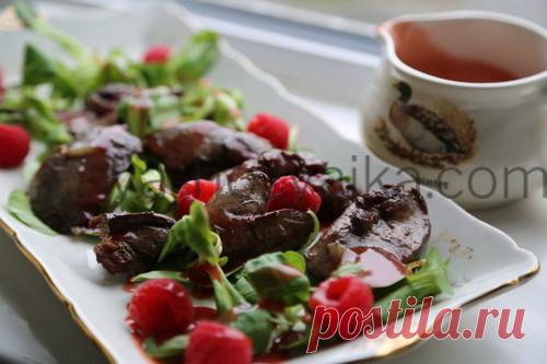 Куриная печень в малиновом соусе. Соус к жареной куриной печени