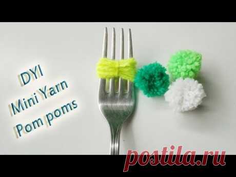 DYI || How to make Mini Yarn Pom Poms || Easiest Method