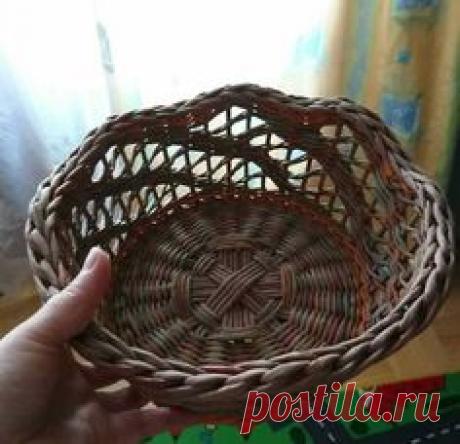 МК плетения в фото Очень необычная ваза. Автор Elena Lemmer