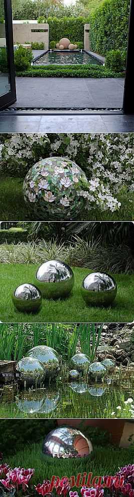 Декоративные шары из цемента для сада. Идеи и мастер-класс.