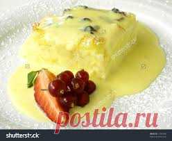 bread butter pudding with vanilla sauce - Google Търсене