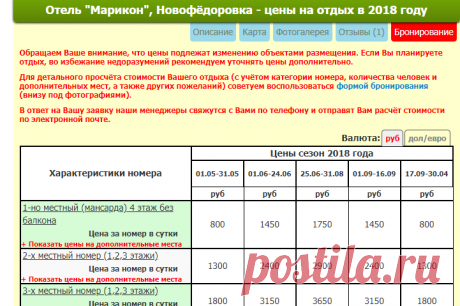 Отель "Марикон" - Новофёдоровка, Крым. Цены 2018. Официальный сайт Эконом-Тур