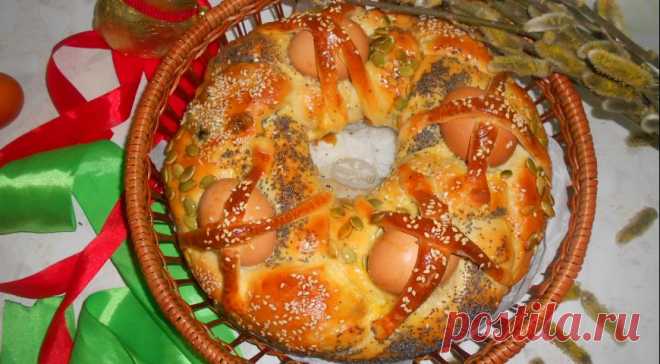 Пасхальная коса с начинкой по рецепту Сары Папа, пошаговый рецепт с фото