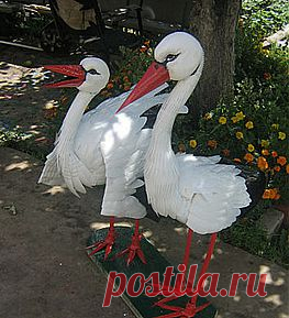 поделки из пластиковых бутылок (аист)