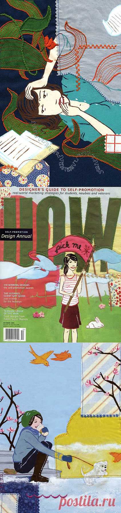 Juxtapoz Handmade - Caroline Hwang (трафик) / Пэчворк / Модный сайт о стильной переделке одежды и интерьера